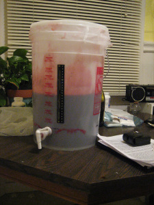 Blammo! Berries, water, sugar, yeast nutrient!